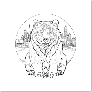 Grizzly Bear Animal Freedom World Wildlife Wonder Vector Graphic Posters and Art